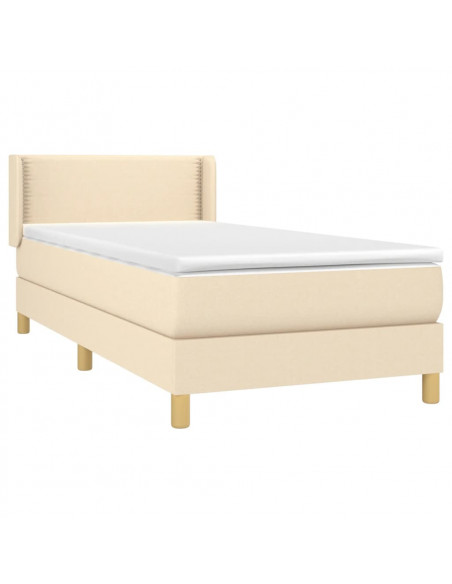 Giroletto a Molle con Materasso Crema 80x200 cm inTessuto