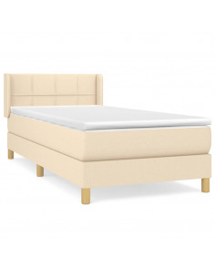 Giroletto a Molle con Materasso Crema 80x200 cm inTessuto