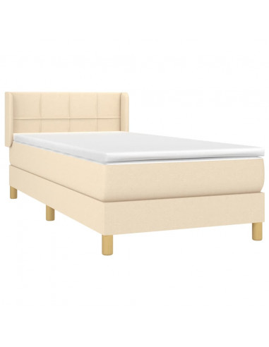 Giroletto a Molle con Materasso Crema 80x200 cm inTessuto