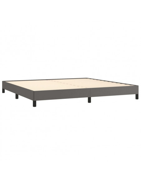 Giroletto a Molle con Materasso Grgio 200x200 cm in Similpelle