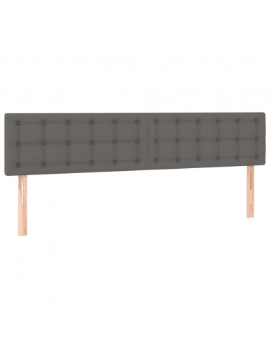 Giroletto a Molle con Materasso Grgio 200x200 cm in Similpelle