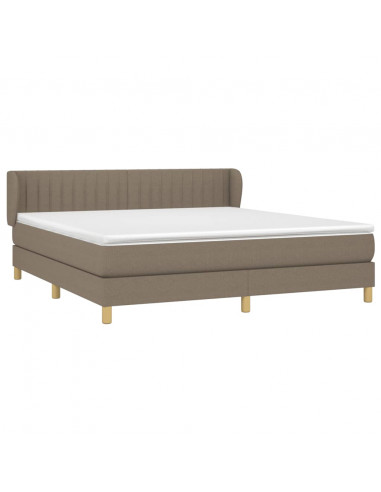 Giroletto a Molle con Materasso Tortora 160x200 cm in Tessuto