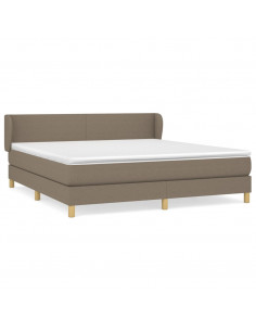 Giroletto a Molle con Materasso Tortora 160x200 cm in Tessuto