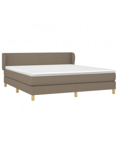 Giroletto a Molle con Materasso Tortora 180x200 cm in Tessuto