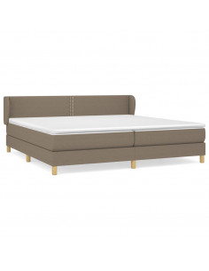 Giroletto a Molle con Materasso Tortora 200x200 cm in Tessuto