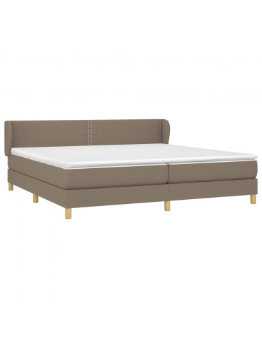 Giroletto a Molle con Materasso Tortora 200x200 cm in Tessuto