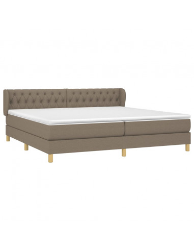 Giroletto a Molle con Materasso Tortora 200x200 cm in Tessuto