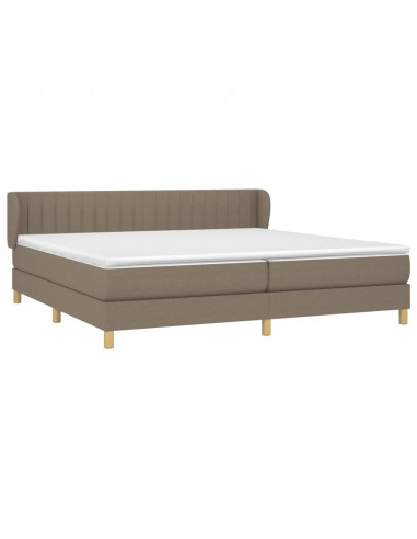 Giroletto a Molle con Materasso Tortora 200x200 cm in Tessuto