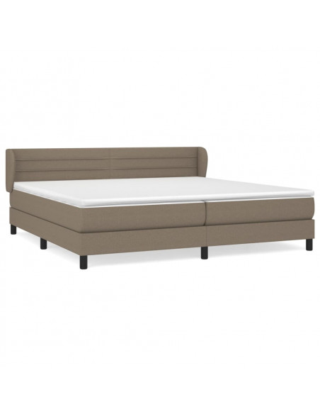 Giroletto a Molle con Materasso Tortora 200x200 cm in Tessuto