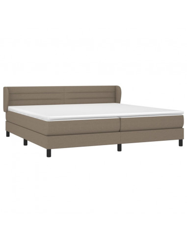 Giroletto a Molle con Materasso Tortora 200x200 cm in Tessuto