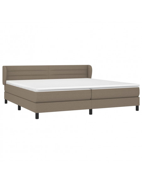Giroletto a Molle con Materasso Tortora 200x200 cm in Tessuto
