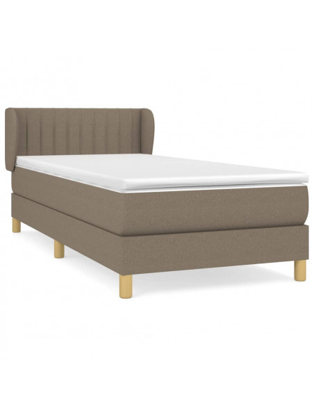 Giroletto a Molle con Materasso Tortora 90x190 cm in Tessuto