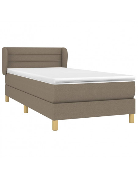 Giroletto a Molle con Materasso Tortora 90x190 cm in Tessuto
