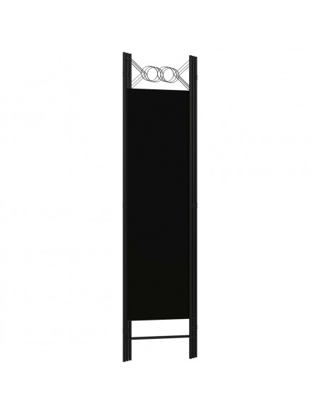 Paravento a 3 Pannelli Nero 120x180 cm