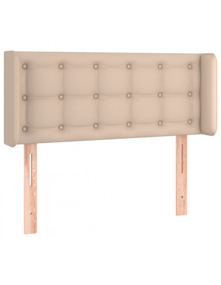 Testiera Cappuccino a LED 93x16x78/88 cm in Similpelle