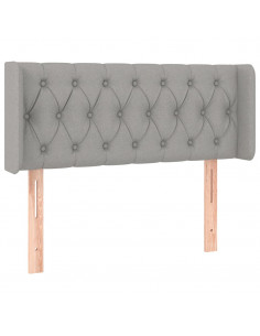 Testiera ad Orecchio Grigio Chiaro 93x16x78/88 cm in Tessuto 2