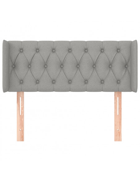 Testiera ad Orecchio Grigio Chiaro 93x16x78/88 cm in Tessuto