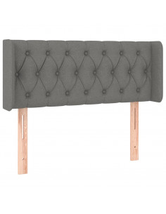 Testiera ad Orecchio Grigio Scuro 93x16x78/88 cm in Tessuto 2