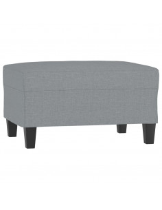 Set Divani 4 pz con Cuscini Grigio Chiaro in Tessuto