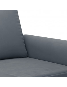 Set di Divani 3 pz con Cuscini Grigio Scuro in Velluto