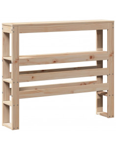 Testiera con Ripiani 75 cm in Legno Massello di Pino