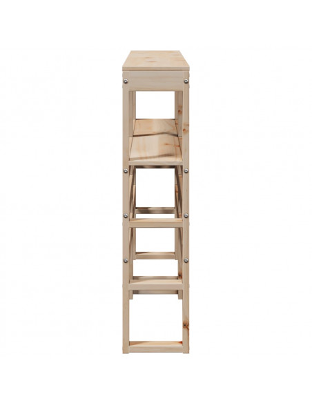 Testiera con Ripiani 120 cm in Legno Massello di Pino