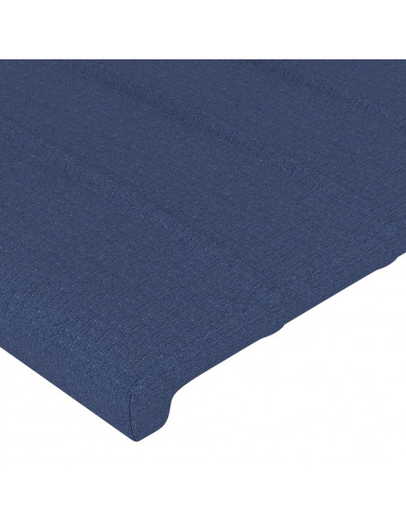 Testiera ad Orecchio Blu 93x23x78/88 cm in Tessuto