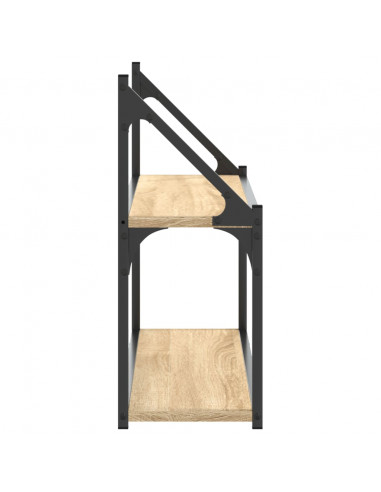 Scaffale Parete 2 Ripiani Rovere Sonoma 80x21x51 cm Multistrato