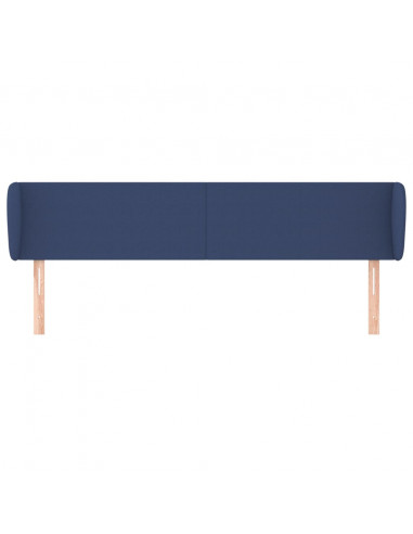 Testiera ad Orecchio Blu 163x23x78/88cm in Tessuto