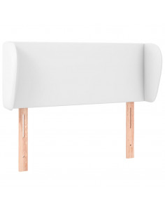 Testiera ad Orecchio Bianca 103x23x78/88 cm in Similpelle 2