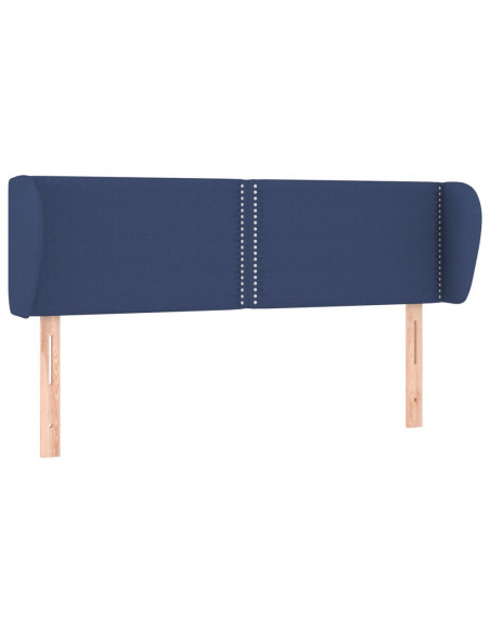 Testiera ad Orecchio Blu 147x23x78/88cm in Tessuto