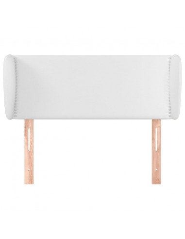 Testiera ad Orecchio Bianca 83x23x78/88 cm in Similpelle