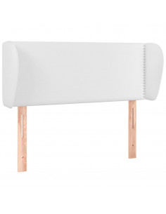 Testiera ad Orecchio Bianca 103x23x78/88 cm in Similpelle 2