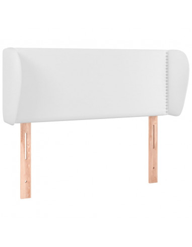 Testiera ad Orecchio Bianca 103x23x78/88 cm in Similpelle