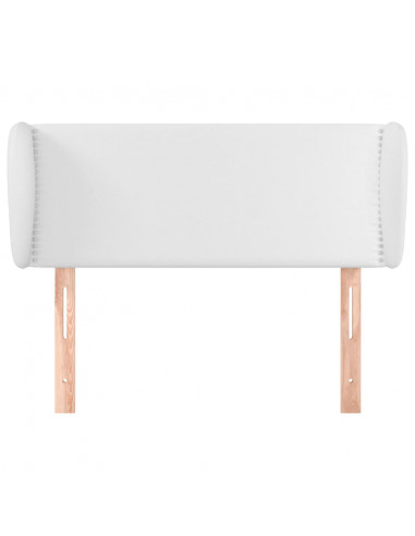 Testiera ad Orecchio Bianca 103x23x78/88 cm in Similpelle