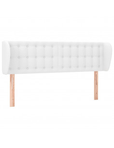 Testiera ad Orecchio Bianca 147x23x78/88 cm in Similpelle 2