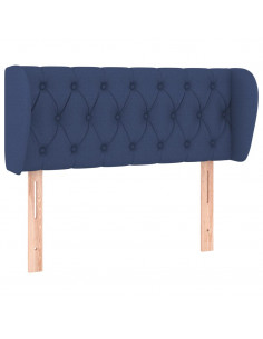 Testiera ad Orecchio Blu 93x23x78/88 cm in Tessuto 2