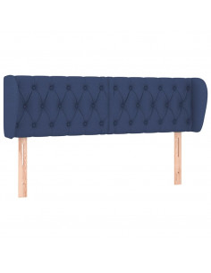 Testiera ad Orecchio Blu 147x23x78/88cm in Tessuto 2