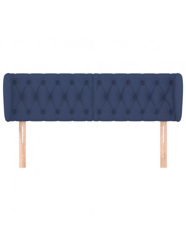 Testiera ad Orecchio Blu 147x23x78/88cm in Tessuto