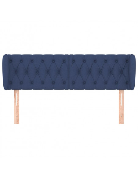 Testiera ad Orecchio Blu 147x23x78/88cm in Tessuto