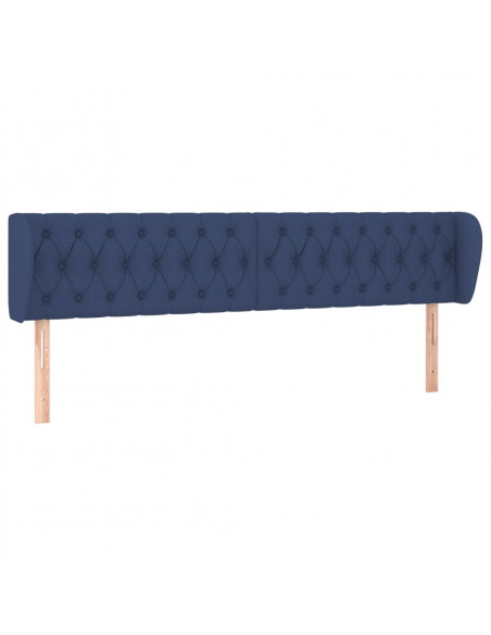 Testiera ad Orecchio Blu 203x23x78/88cm in Tessuto