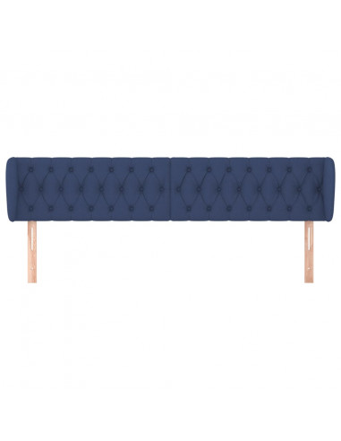 Testiera ad Orecchio Blu 203x23x78/88cm in Tessuto