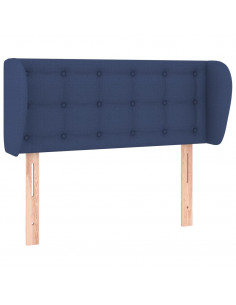 Testiera ad Orecchio Blu 93x23x78/88 cm in Tessuto 2