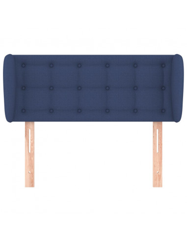 Testiera ad Orecchio Blu 93x23x78/88 cm in Tessuto