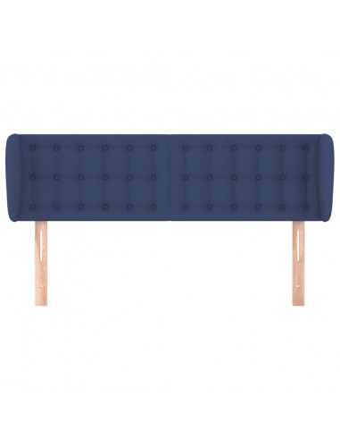 Testiera ad Orecchio Blu 147x23x78/88cm in Tessuto