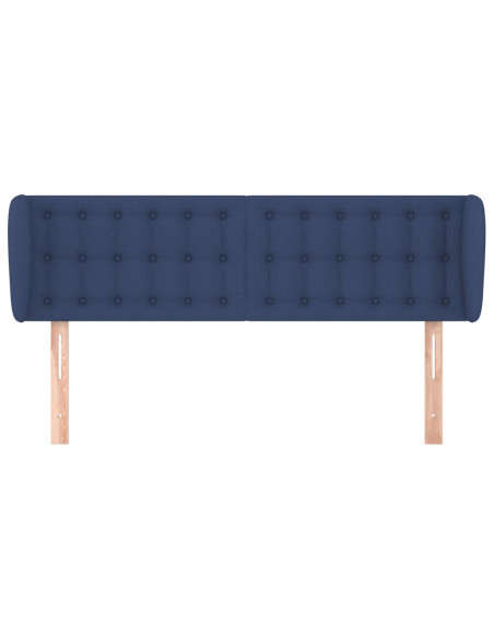 Testiera ad Orecchio Blu 147x23x78/88cm in Tessuto