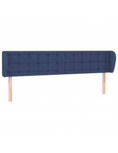 Testiera ad Orecchio Blu 183x23x78/88 cm in Tessuto 2