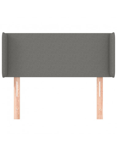 Testiera ad Orecchio Grigio Scuro 103x16x78/88 cm in Tessuto