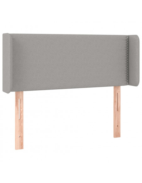 Testiera ad Orecchio Grigio Chiaro 83x16x78/88 cm in Tessuto