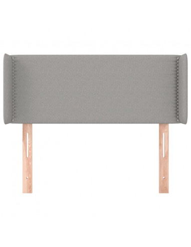 Testiera ad Orecchio Grigio Chiaro 83x16x78/88 cm in Tessuto